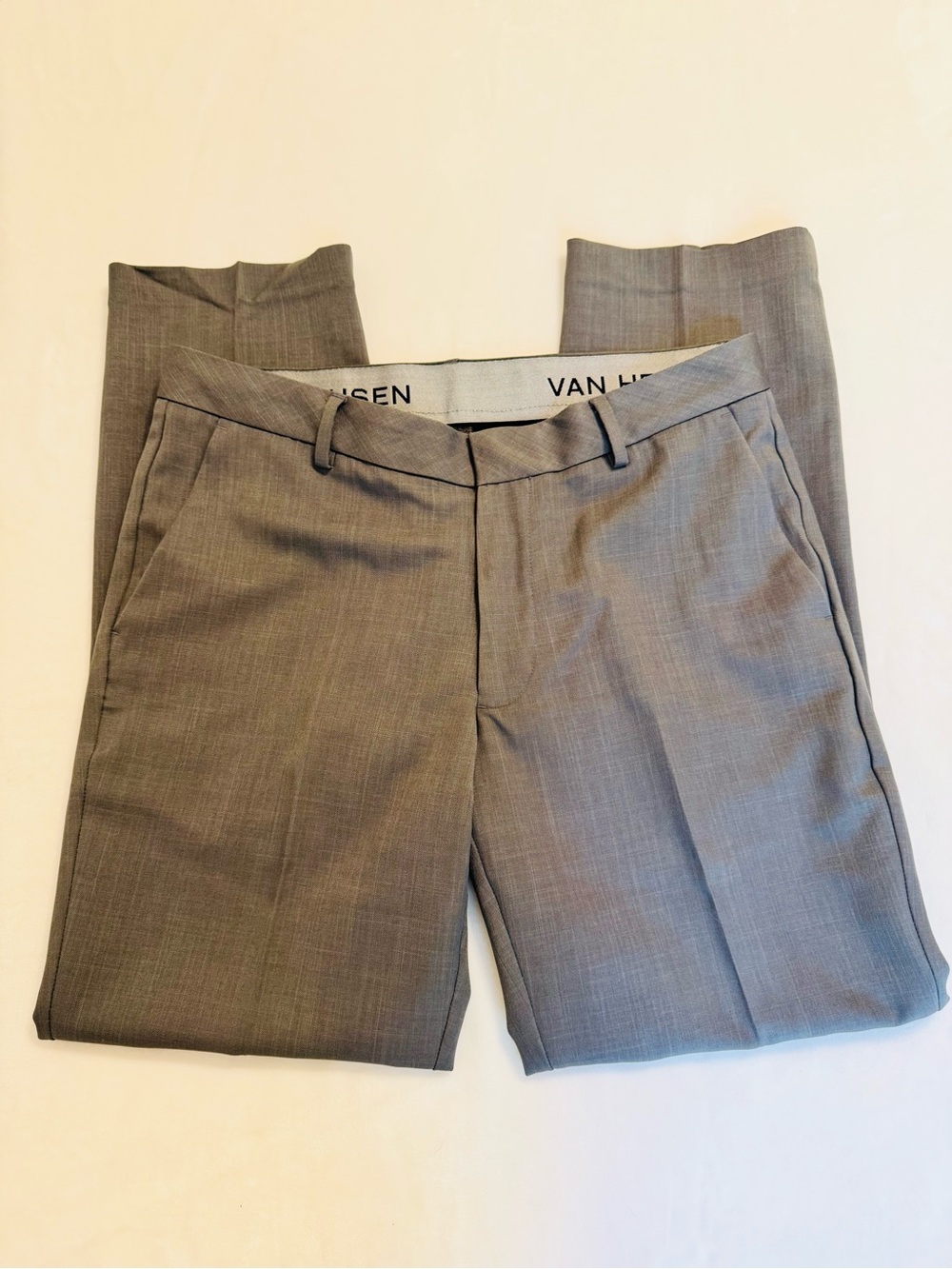 Van Heusen Heather Gray Slim Dress Pants Men’s Slim 32x30